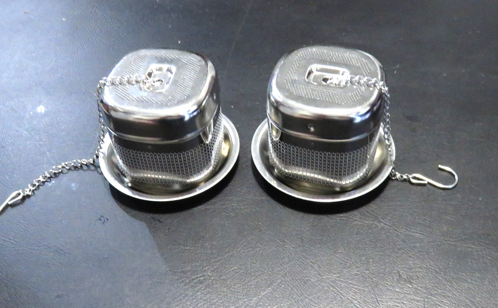 2 STAINLESS TEA STRAINERS