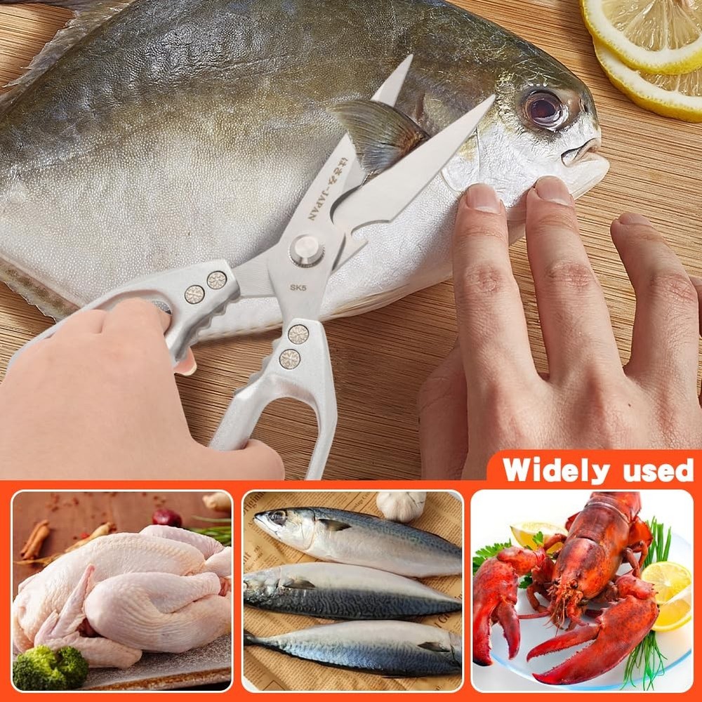 Kitchen Scissors Set Stainless Steel Kitchen Shear Heavy Duty Sharp Poultry S...