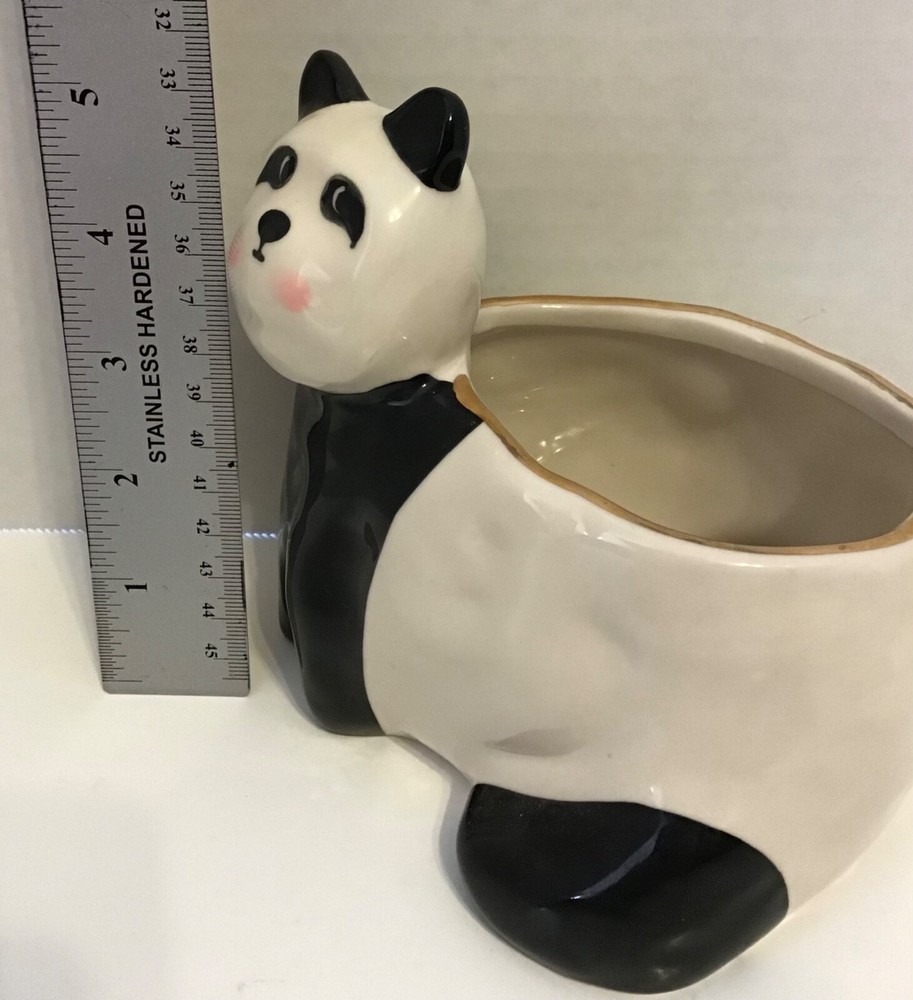 Anthropologie Gail CC “Panda” Planter