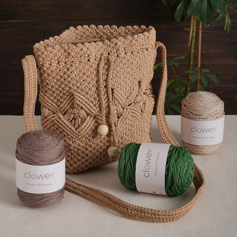 191 Yards 2.5-3mm Polyester Soft Macrame Cord Turkish Polyester Rope Yarn