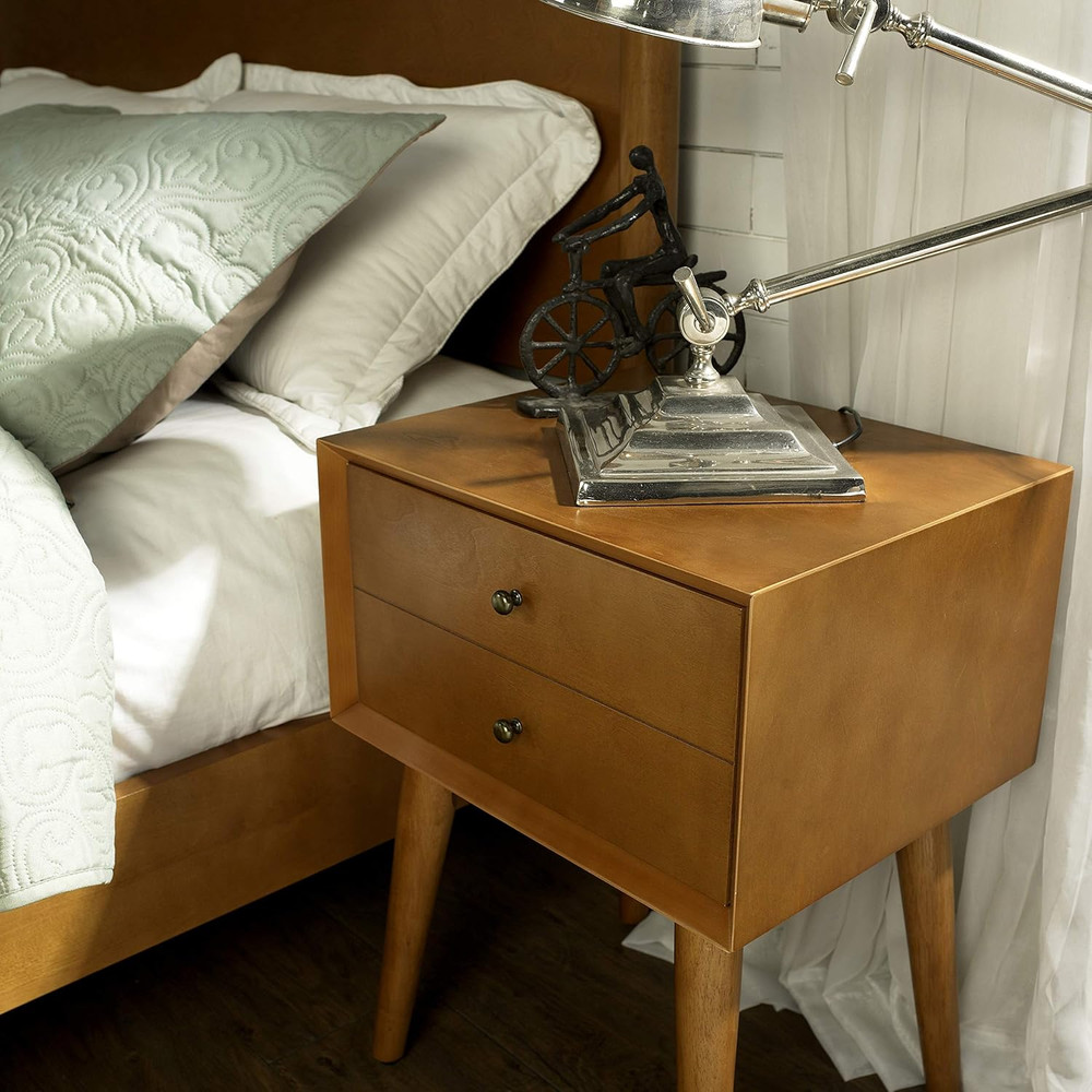 Landon Nightstand Side Table with Drawer, Acorn