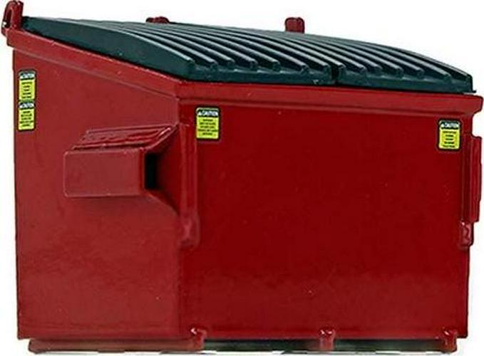 Refuse Trash Bin Red 1:34 Diecast Model - First Gear 90-0580