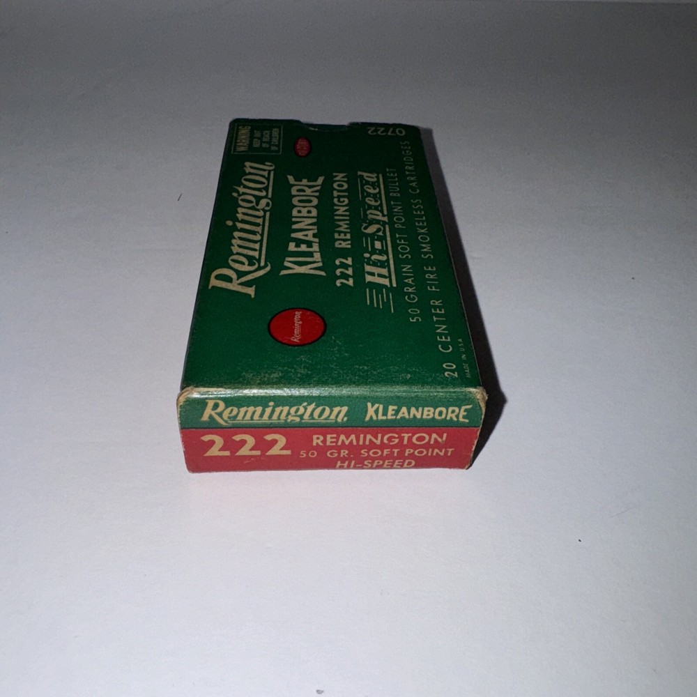 Empty Ammo box Remington Kleanbore 222 Remington