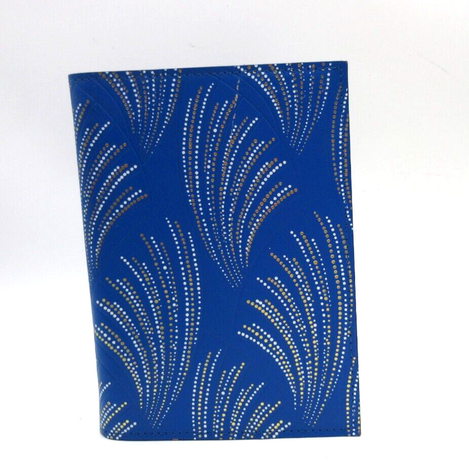 Metropolis Refillable Notebook 7" Leather Cover Spiral Insert Graphic Image Blue