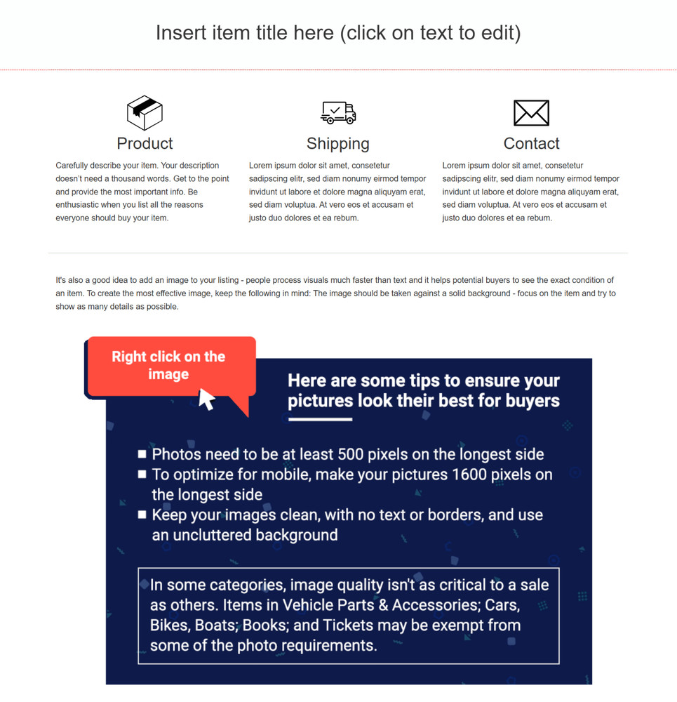Make your ebay listing description to next level with HTML Description