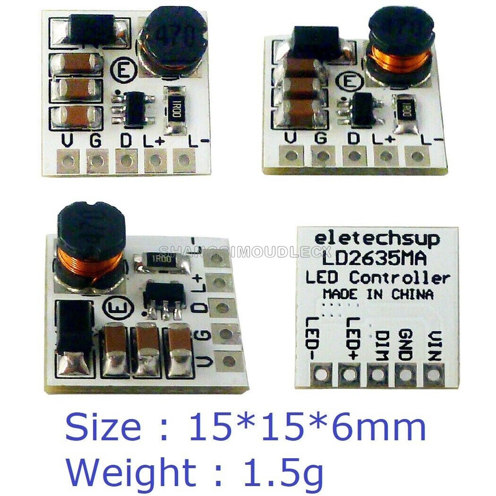 2/5/10PCS DC 5-27V Step-down LED Driver Module Adjustable PWM Controller