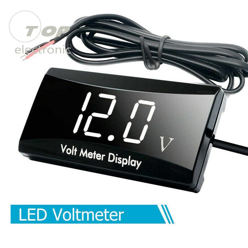 Car Motorcycle 12V Digital LED Display Voltmeter Voltage Gauge Panel Meter NEW