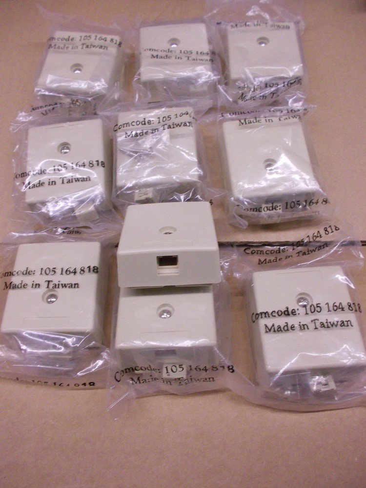 Lot of 2 103A -246 RJ45 Surface Mount Jacks, Ivory, comcode: 105164818