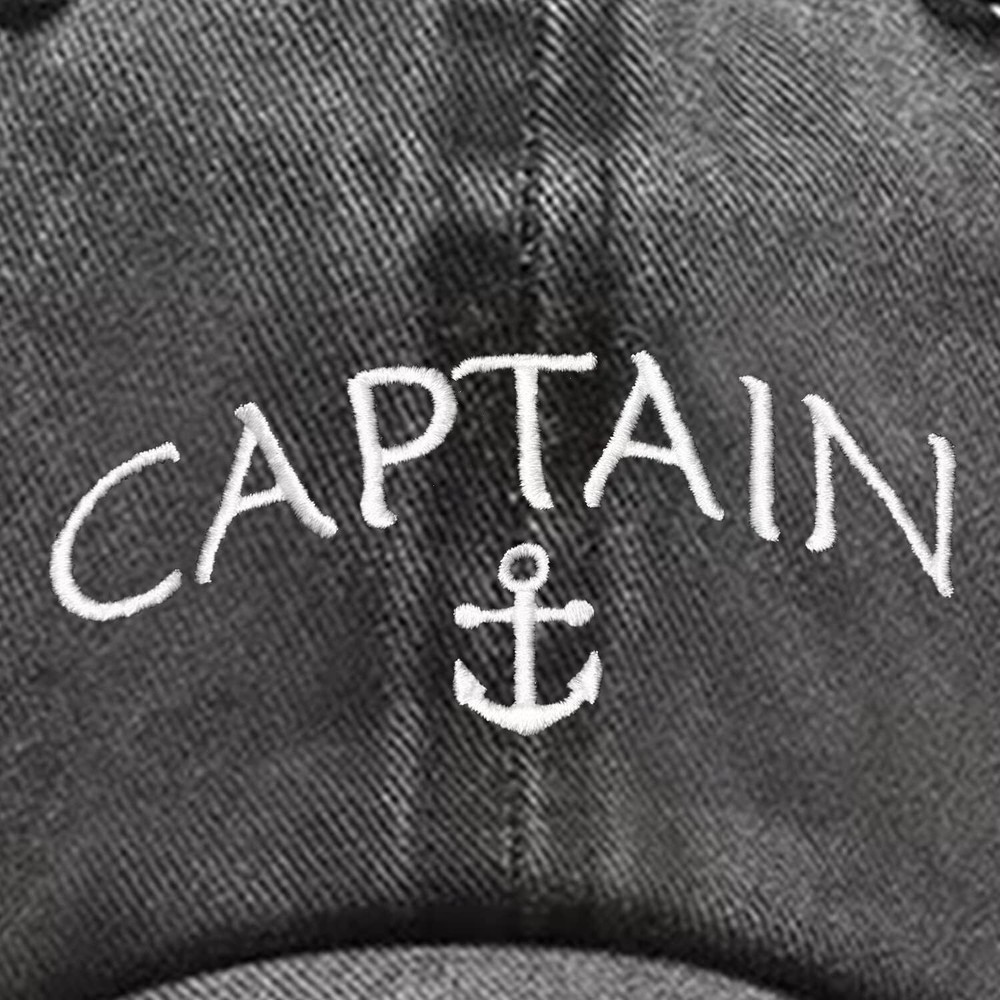 Embroidered Boat Captain Hat & First Mate One Size, Mate-2pc