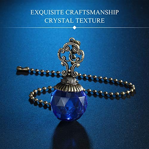 Ceiling Fan Pull Chains Crystal Light Fan Pull Chain Pendant with Ball 4 Blue