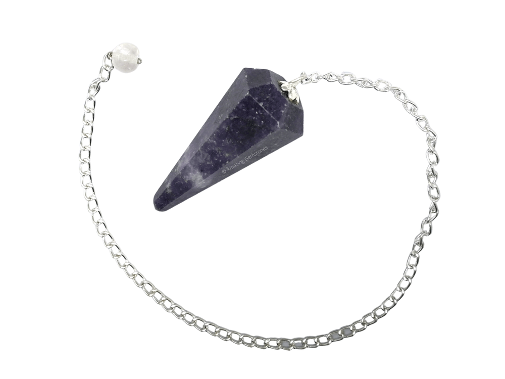 Lepidolite Dowsing Crystal Pendulum