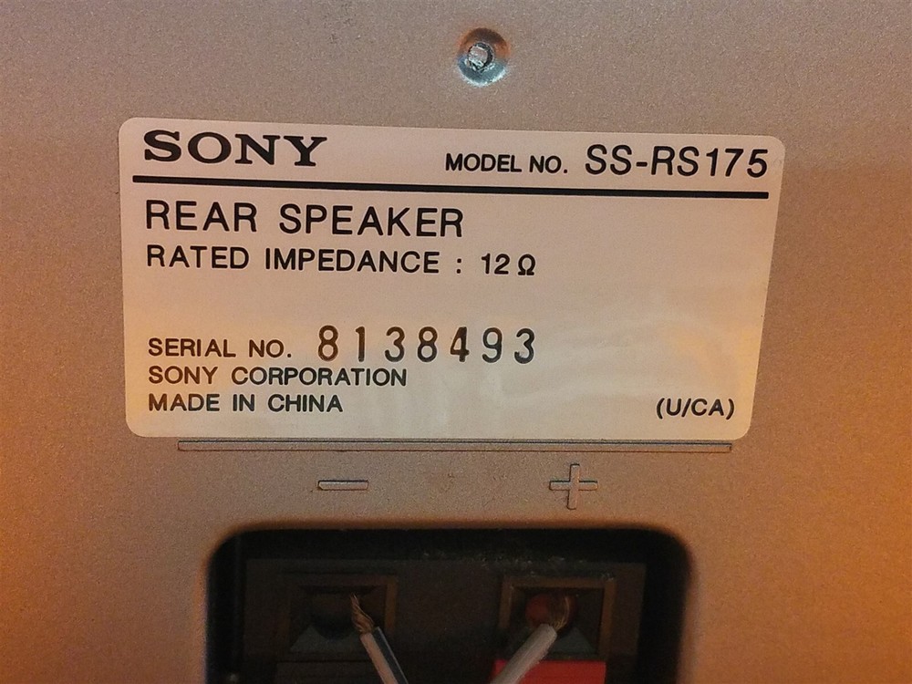 ⭐️⭐️⭐️⭐️⭐️ Sony SS-RS175 Rear Speaker Only *Tested & Working*