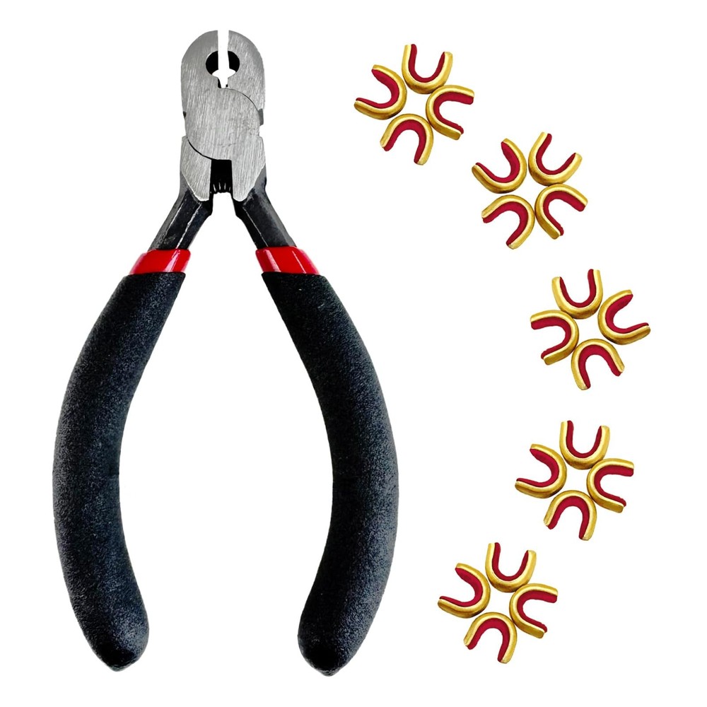 Archery Bow String Nocking Points Set – 20 Pcs Brass Nocking Points and Plier...