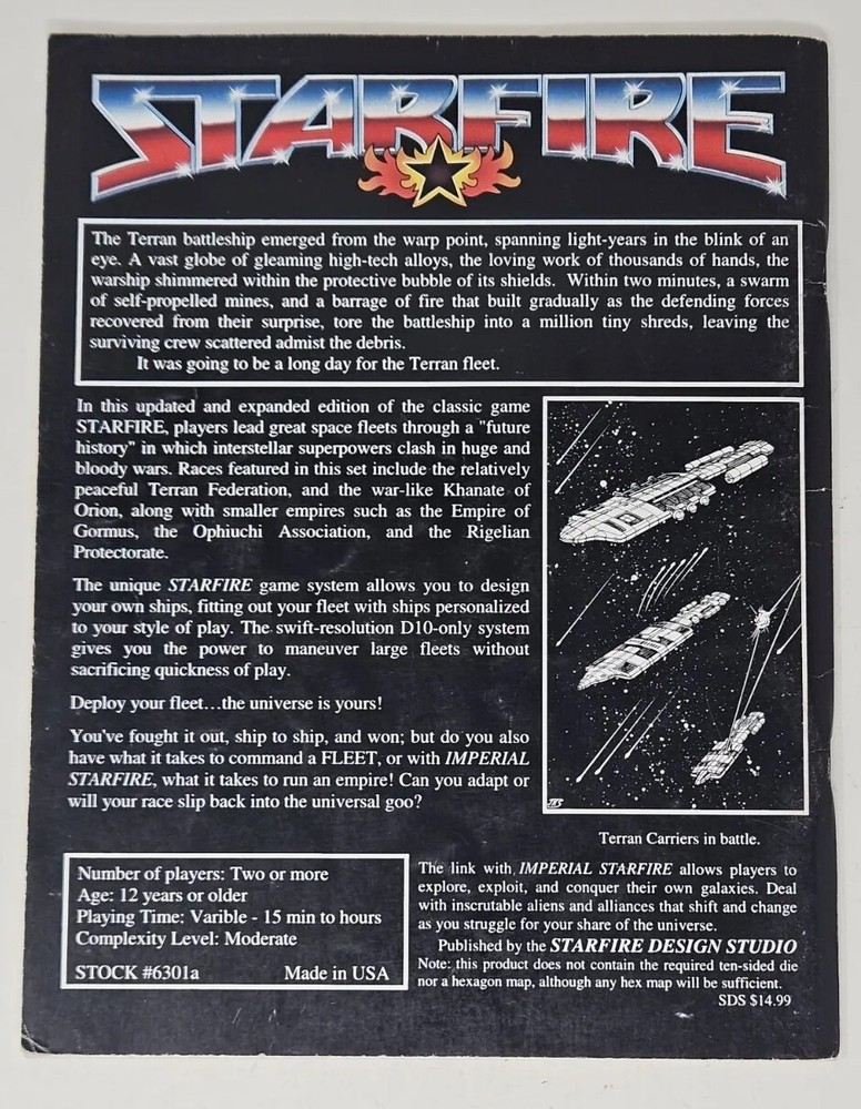 STARFIRE 3rd Edition Revised Starfire Design Studio 1998