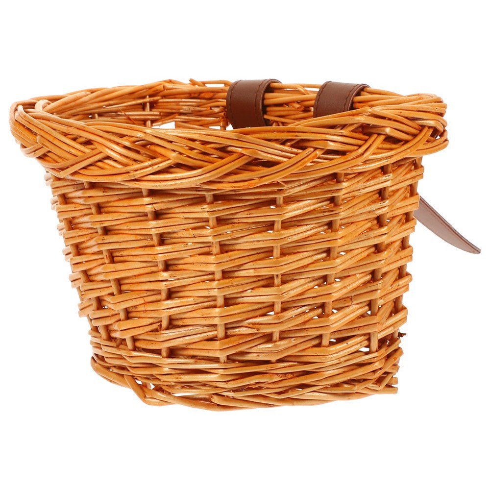 Woven Basket Wicker -woven Baskets Kid Bicycle Weave Container Storage