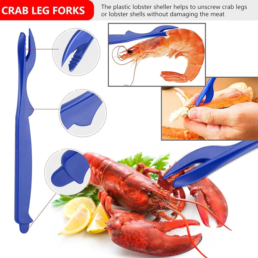 Seafood Tools Set includes 4 Crab Crackers 4 Seafood Fork 4 Lobster Crackers 4 S