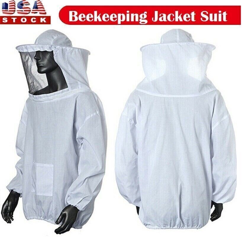 Beekeeping Jacket Veil Bee Keeping Suit Hat Pull Over Smock Protective Equipment
