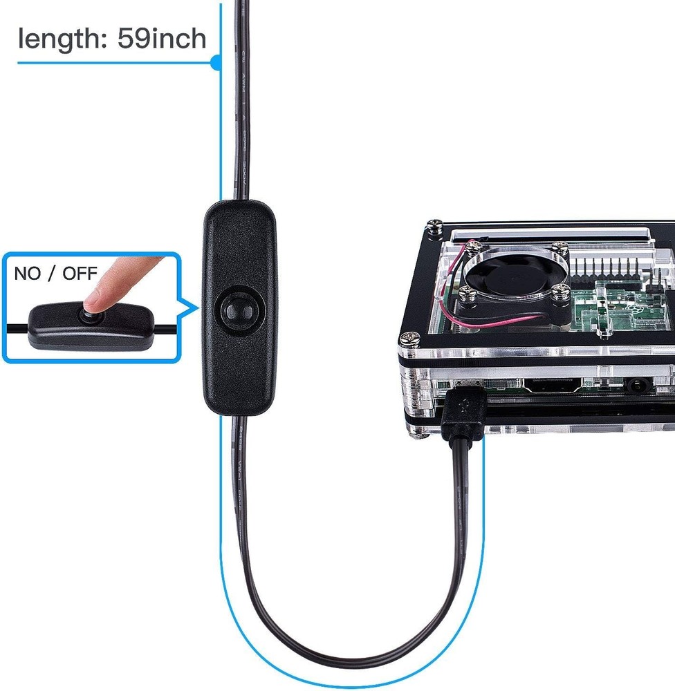 Complete Raspberry Pi 3 B+ Case Set with Cooling System & Stylish Acrylic Design