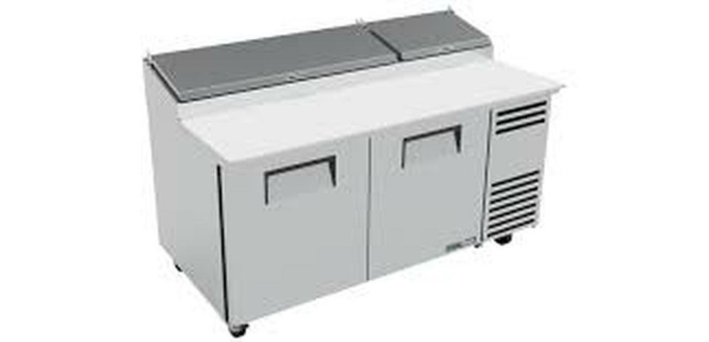 True TPP-AT-67-HC - 2 Solid Door 4 Shelf 67"W Pizza Prep Table