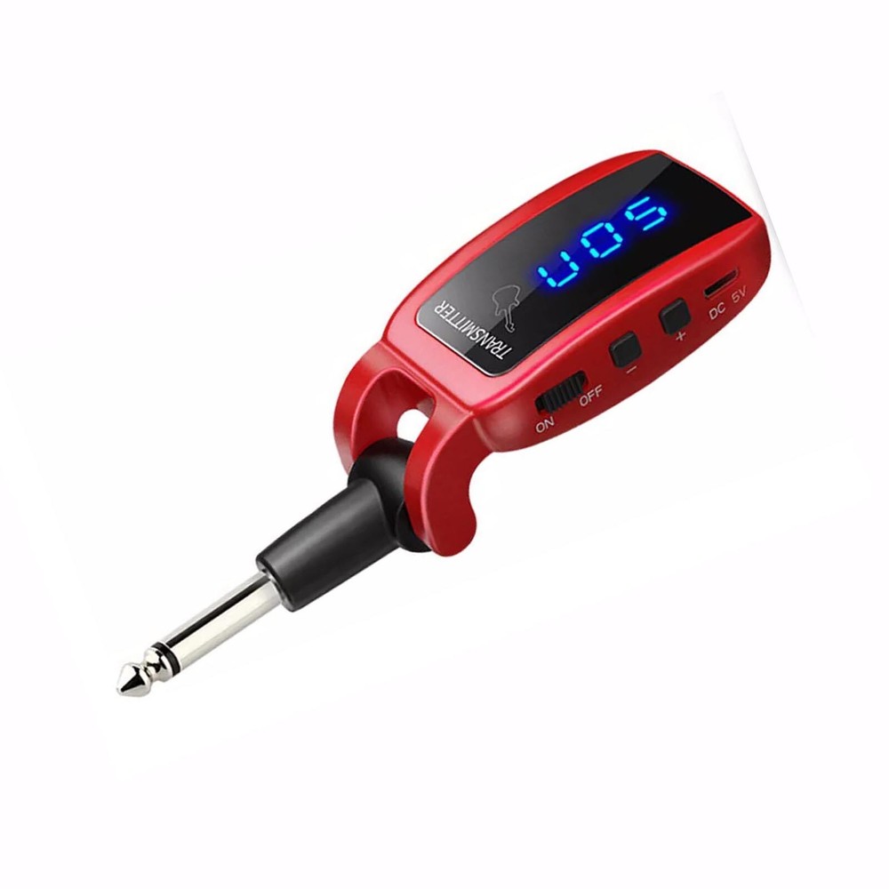 UHF Guitar Wireless System LED Display Rechargeable Transmitter and Receiver