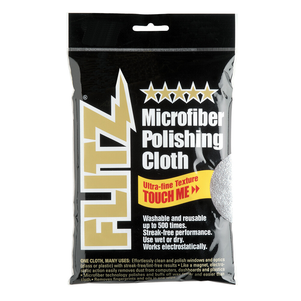 FLITZ MICROFIBER POLISHING CLOTHS 16" X 16"