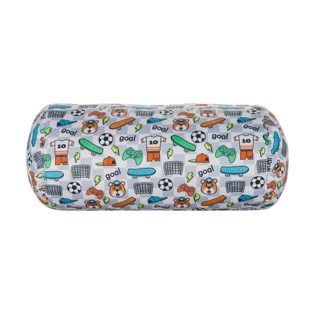 Beaded Printed Bolster Pillow, Assorted