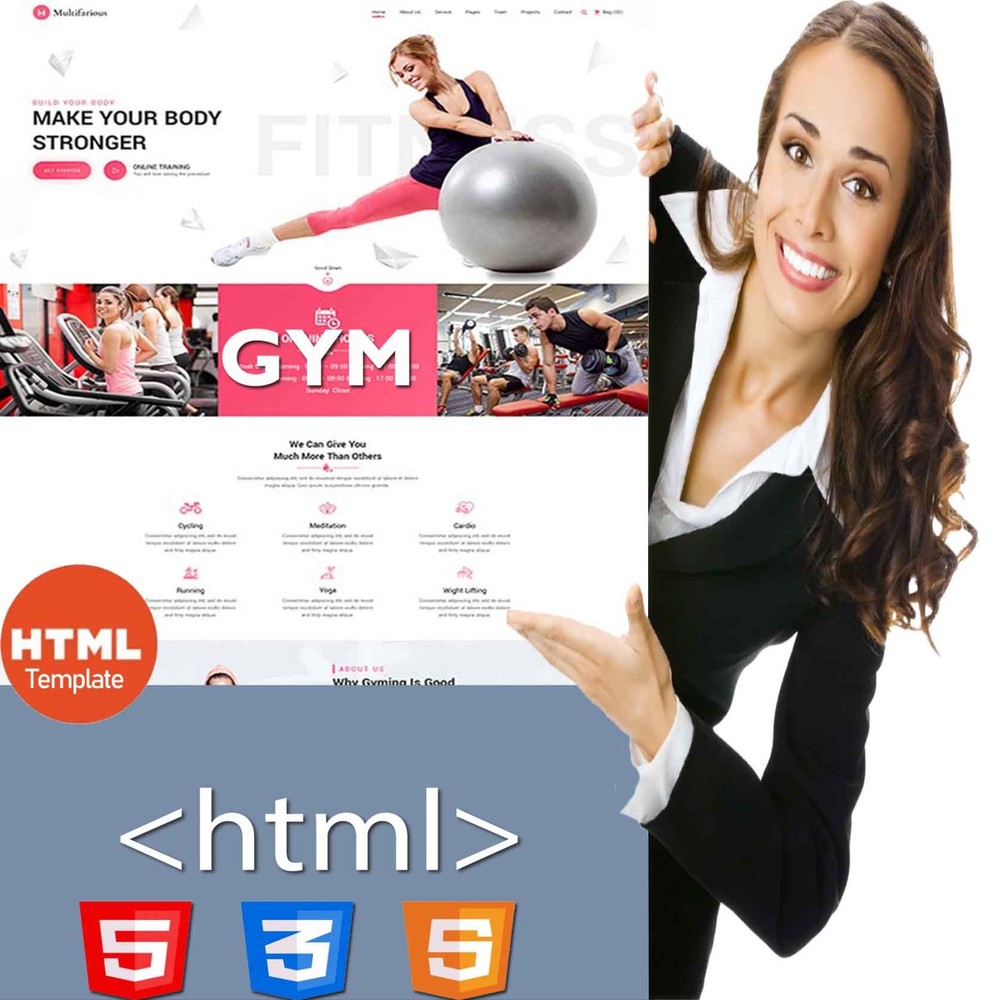 Gym & Fitness | Full HTML Website Template - Bootstrap Responsive website