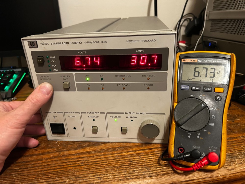 Working HP 6033A SYSTEM POWER SUPPLY 0-20V 0-30A 200Watts