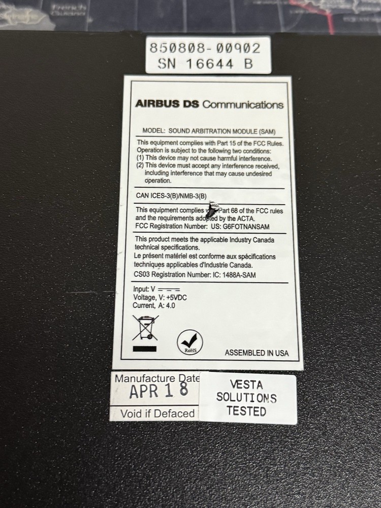 Airbus DS - Modulator Sam Sound Arbitration Module SAM with Power Adapter