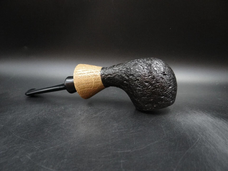 TURKIEWICZ BLACK OAK (MORTA) HAND MADE RHODESIAN PIPE 02