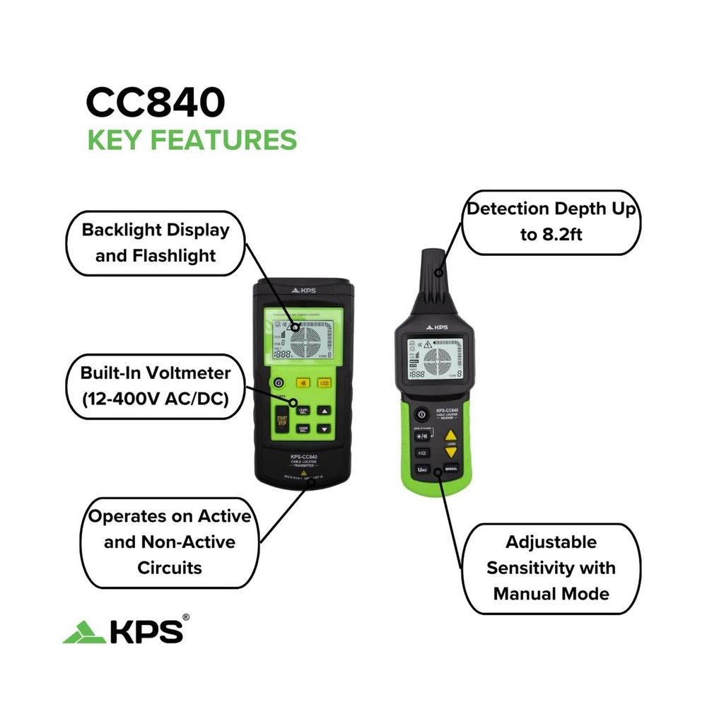 KPS-CC840 Advanced Wire Tracker – Precision Cable and Pipe Detection Tool