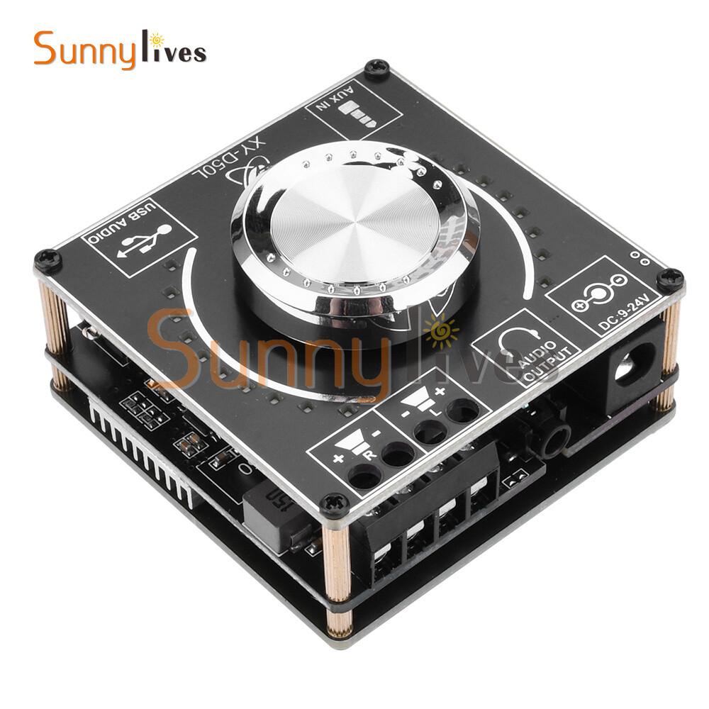 50W+50W Stereo Bluetooth Audio Digital Power Amplifier Board Module APP Control