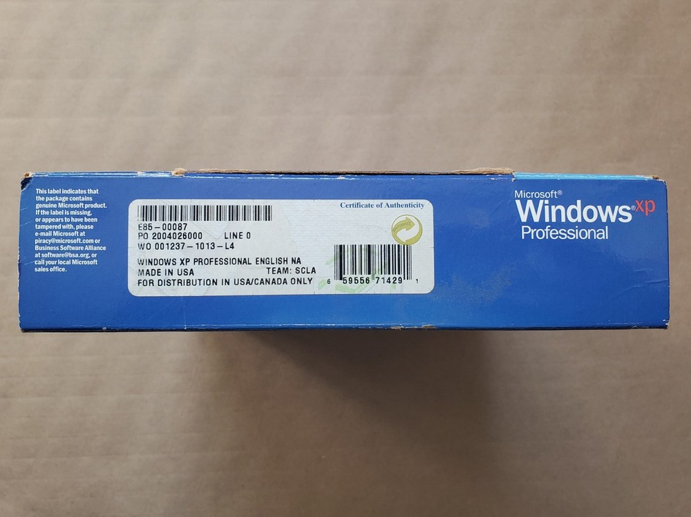 Microsoft Windows XP Professional Version 2002 Upgrade – Complete Retail Box