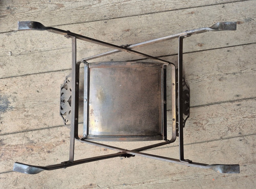 ANTIQUE CAST IRON GRIFFIN STOOL / BENCH