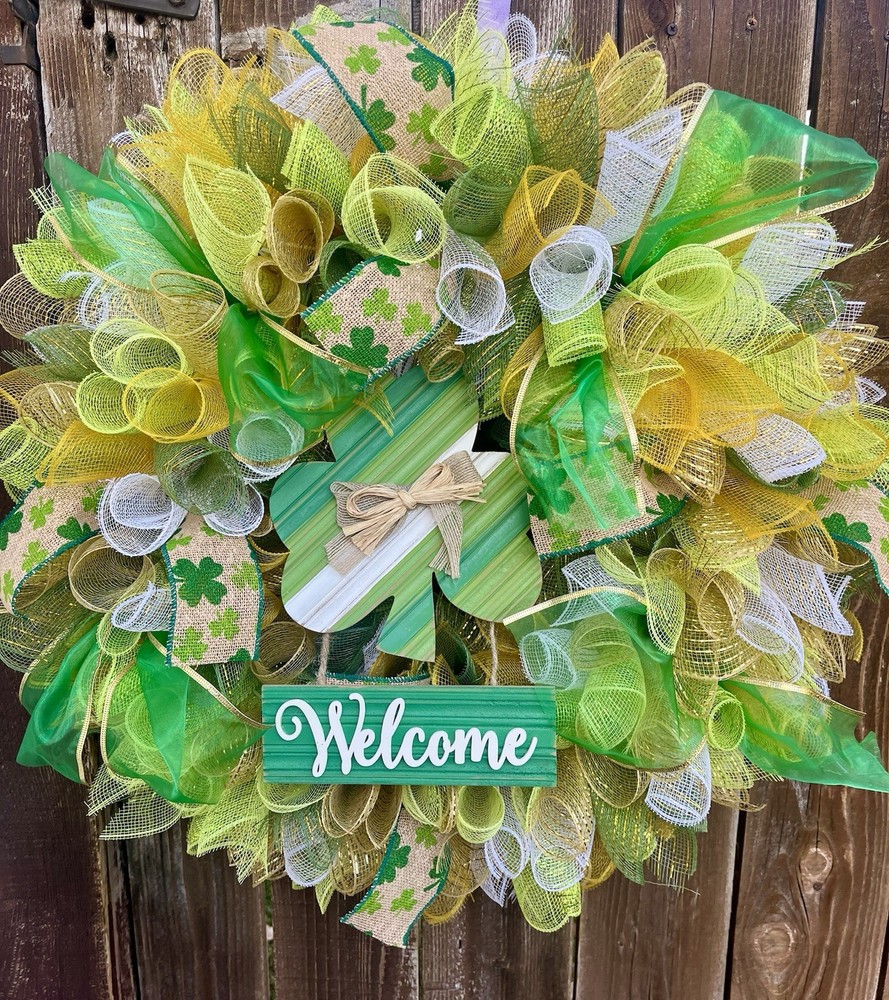 Welcome St Patty’s Door Wreath