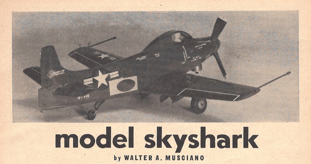 SKYSHARK PLAN & CONSTRUCTION + SCALE ARTICLES for 29" Span UC Model Airplane