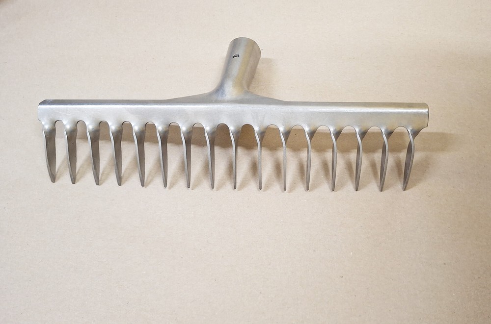 100% Titanium Wide Rake 12" in Lifetime Lasting Lightweight Durable