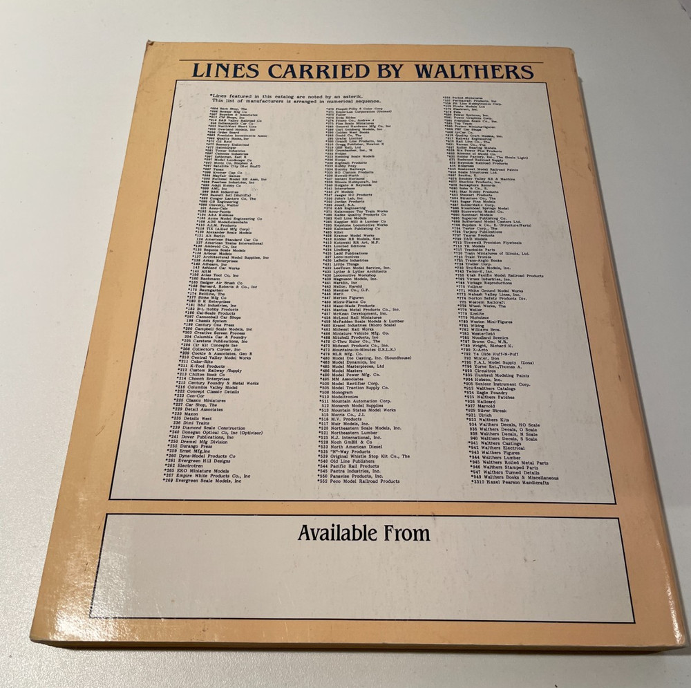 Vintage Walthers HO Scale 1983 Model Railroad Reference Book