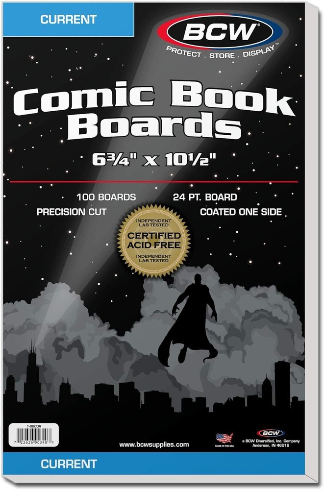 BCW Current Comic Book Backing Boards - 1 Pack (100 total) | 24 pt.
