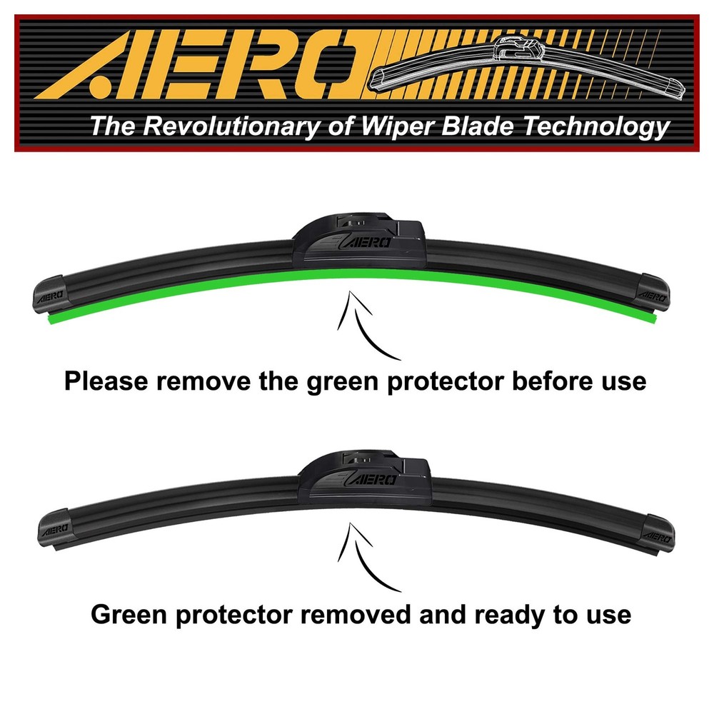 AERO Voyager 26" + 24" Windshield Wipers, 26"+24" (Pair for Front Windshield)