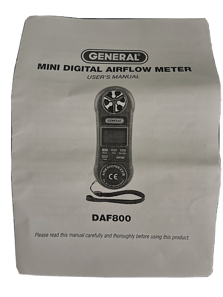 DAF800 - General Mini Digital Airflow Meter