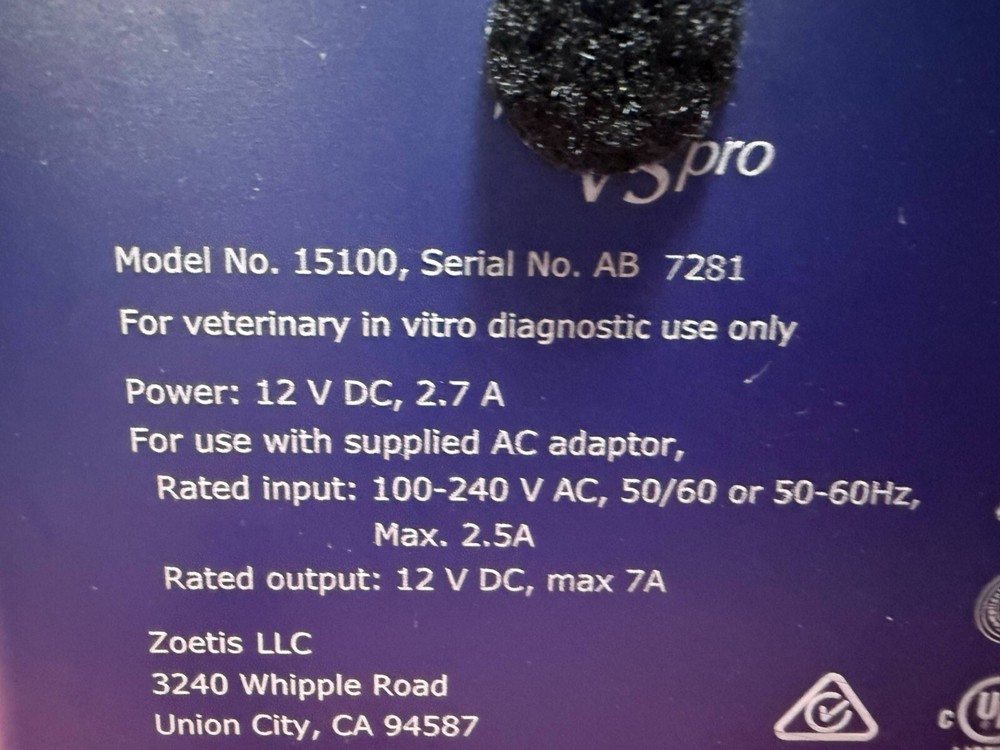 ABAXIS ZOETIS VSPRO VETERINARY COAGULATION BLOOD ANALYZER w Software