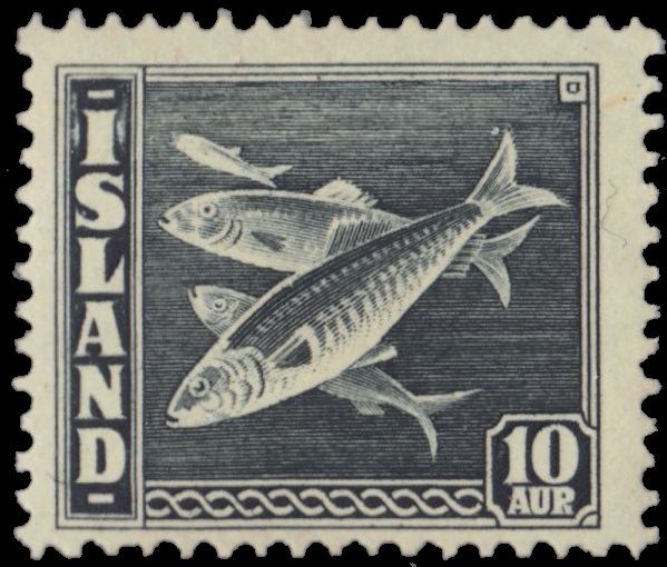 ICELAND 222 - Atlantic Codfish "1945 Slate Grey" (pb32761)