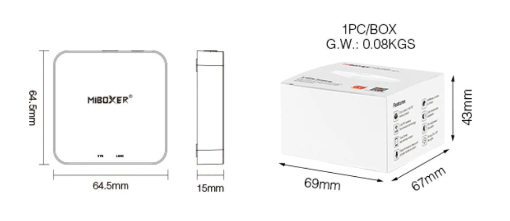 Miboxer WL-Box2 2.4GHz Smart LED Lighting Gateway Wired Bridge Controller