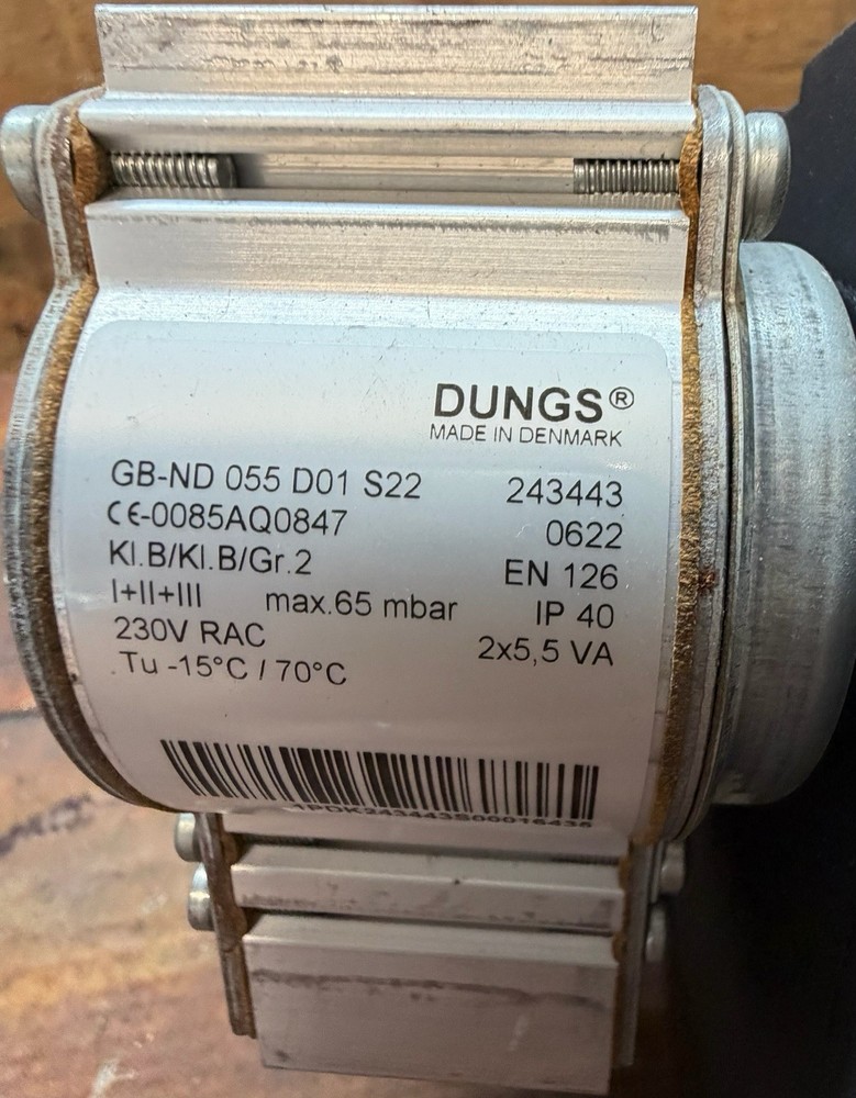 Dungs GB-ND 055 D01 S22 Gas Pressure Switch 230V EN126 IP40