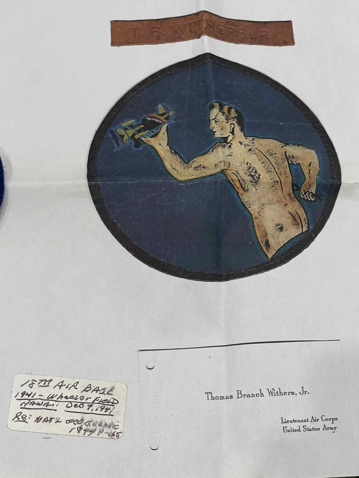 WW2 WWII USAAF US Army Air Force Grouping Patches Card Tab STATIONED IN HI 1941