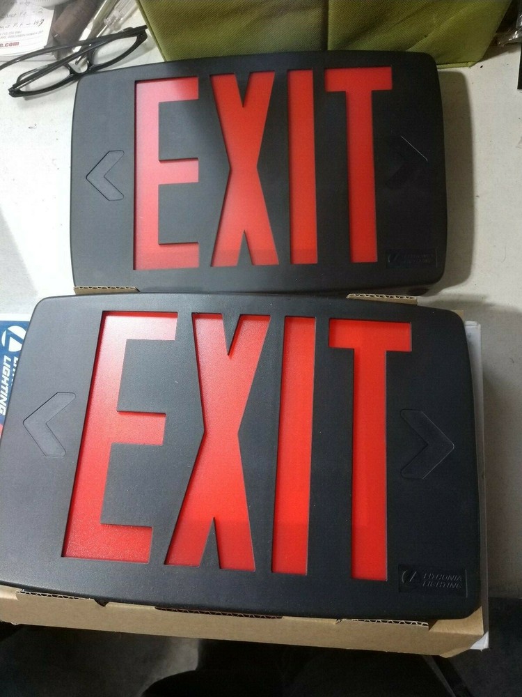 Lithonia Lighting LED Exit Sign With Battery Quantum Series