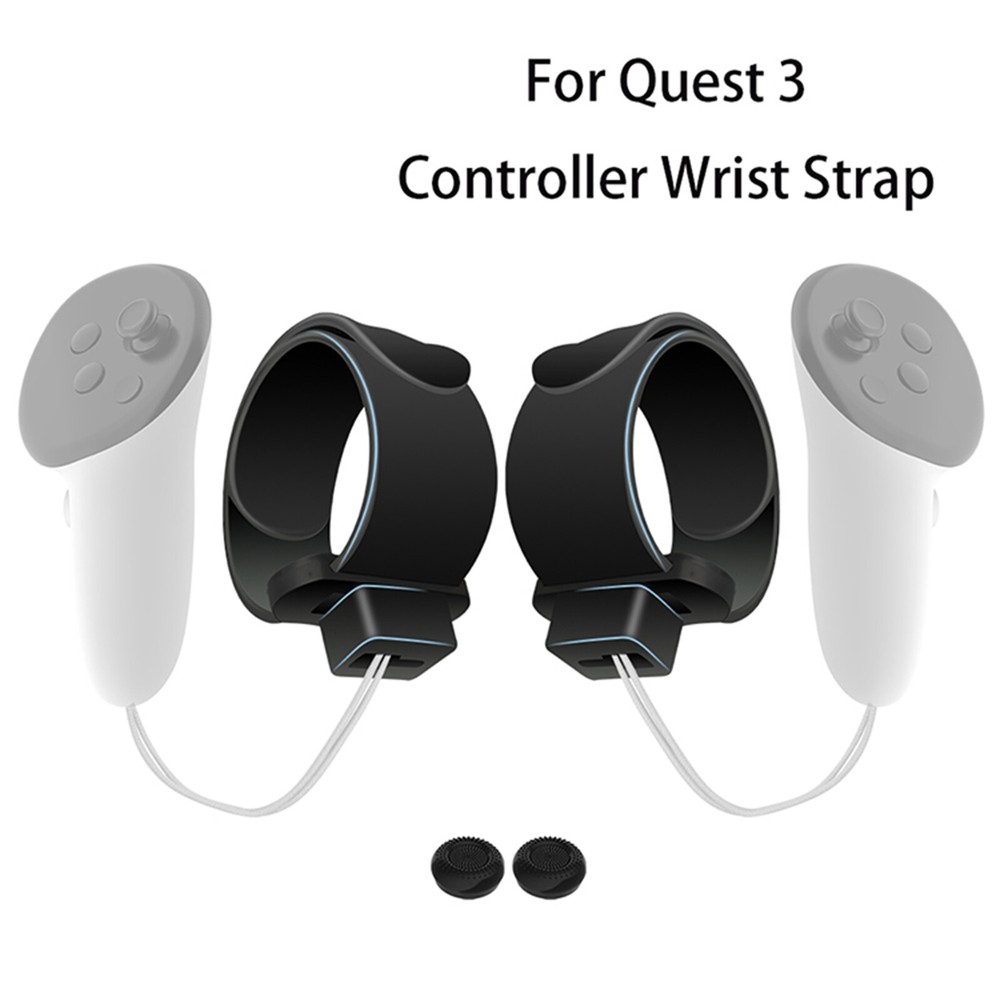 For Meta Quest 3 2 VR Controllers Handle Grip Strap Anti-Drop Ring Joystick Caps