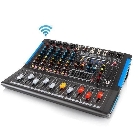 Pyle 6Ch Bluetooth Studio DJ Controller Audio Mixer Console System/ PMXU67BT