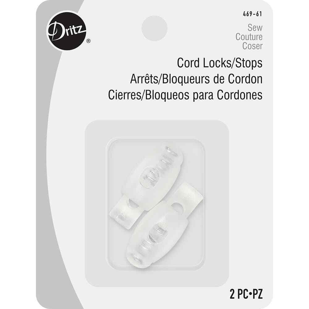 2pk Cord Stops, Clear, Dritz